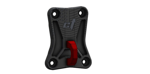 Polaris Pro R/Turbo R Billet Radius Rod Plate with Tow Ring - CT Race Worx