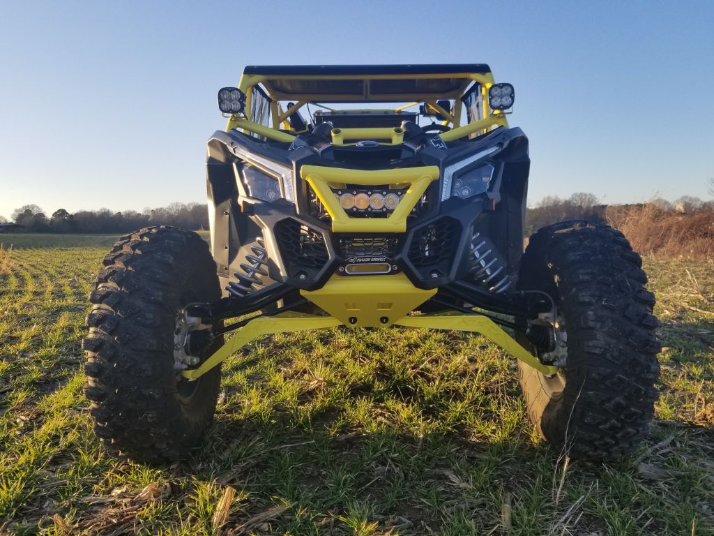 Maverick X3 64" Boxed High Clearance Lower A Arms - High-clearance lower A-arm kit designed for Can-Am Maverick X3 vehicles, providing improved ground clearance and off-road capability.