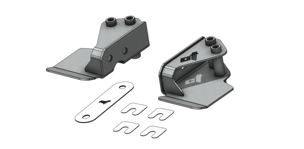 Polaris Pro R Differential Brackets - Heavy-duty differential brackets designed to enhance the durability and performance of the differential assembly in Polaris Pro R vehicles.